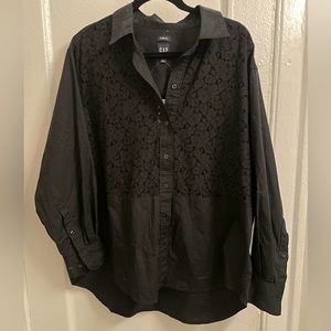 Gap Oversized Black Buttoned Down